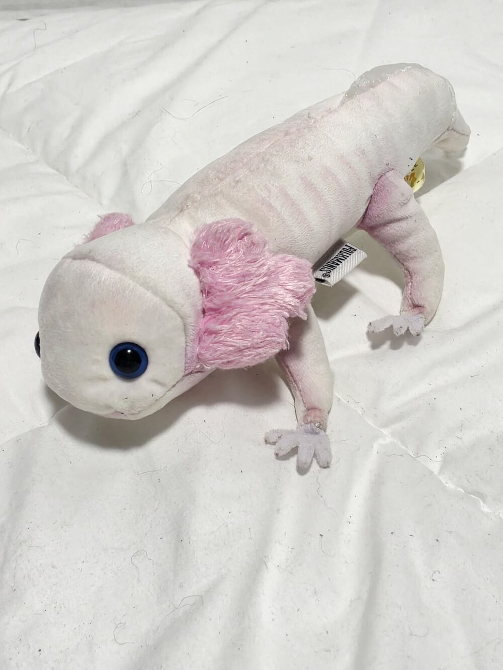 Folkmanis Pink Axolotl Finger Puppet, 9" Vtg Play Pretend